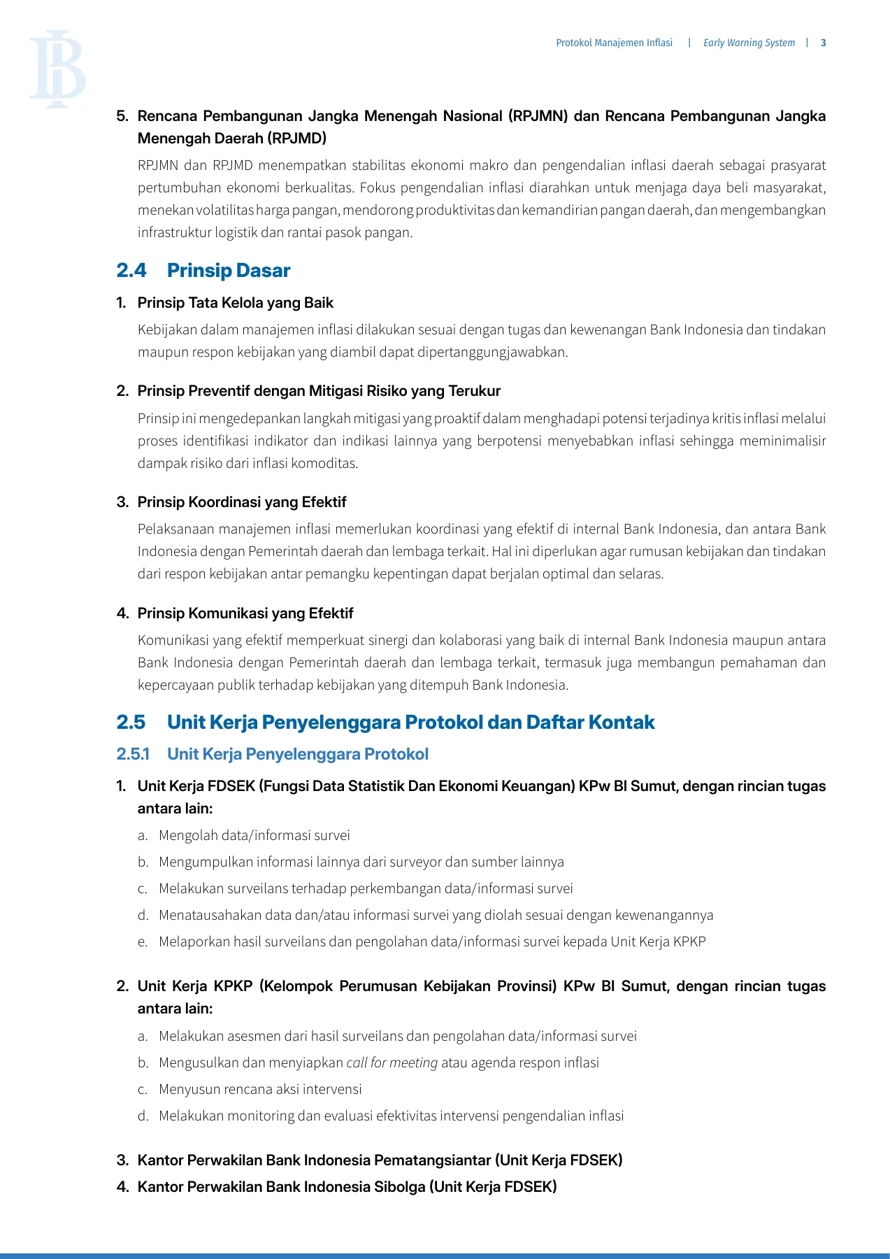 Protokol Manajemen Inflasi - Early Warning System · page 8